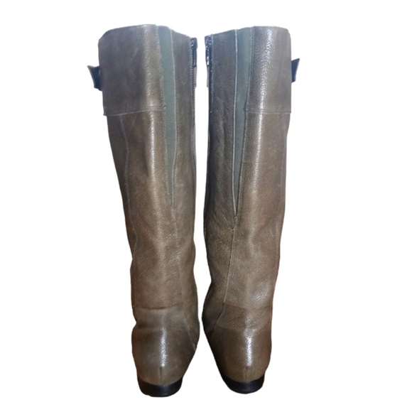 ENZO ANGIOLINI ZAYRA Tall Green Distressed Leather Riding Boots Women's size 7 M - Picture 7 of 11